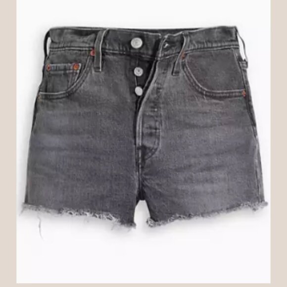 Levi's 501® Original Fit High Rise Denim Shorts Black Size 29 NEW NWT - Picture 2 of 8